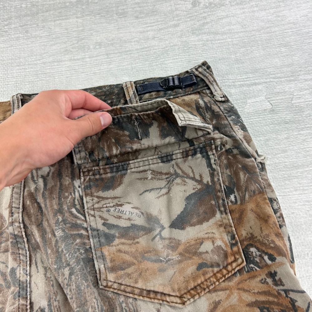 Vintage Duxbak Camo Real Tree Cargo Pants Size Large Brown Outdoor Baggy Grunge - Picture 7 of 8